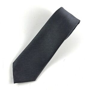 NEW DiBanGu Necktie Mens 100% Silk Charcoal Grey Textured Micro Pattern Tie